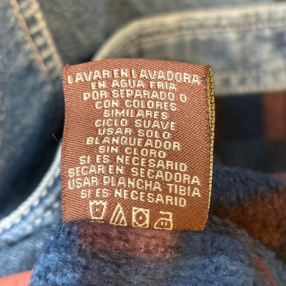 Levi Strauss Levis Mens XXL Denim Shirt Jacket Fleece Lined Shacket Workwear - Picture 6 of 7